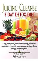 Juicing Cleanse 3 Day Detox Diet: Easy 3 Day Diet Plan with Healthy Juices and Smoothie Recipes to Stop Sugar Cravings, Boost Energy and Feel Great