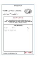 North Carolina Criminal Law and Procedure-Pamphlet 88