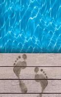 Wet Footprints by Swimming Pool Journal
