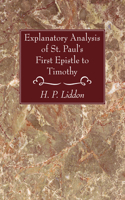 Explanatory Analysis of St. Paul's First Epistle to Timothy