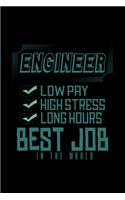 Engineer: Low pay, high stress, long hours. Best job in the world: Hangman Puzzles - Mini Game - Clever Kids - 110 Lined pages - 6 x 9 in - 15.24 x 22.86 cm -