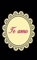 te amo, libreta decorada, agenda: Papel rayado de 120 páginas, cuaderno, diario personal, citas cuaderno, anotador, planificador, mensaje de amor, mejores libros: regalo perfecto de 