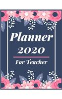 Planner 2020 for Teacher: Pretty Simple Planner - 2020 Planner (8.5&#8242; x 11&#8242; ), 128 pages