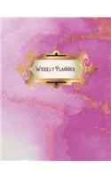 Pink and Gold Marbled Weekly Planner