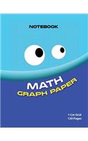 Math graph paper ( bleu edition ): 1cm Grid maths book ( Color: bleu 120 pages )