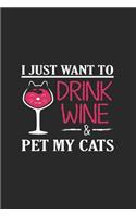I Just want to Drink Wine & Pet My Cats