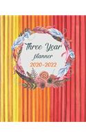 2020-2022 Three Year Planner: Wooden Colorful, 3 Year Appointment Book, Monthly Weekly Schedule Journal Calendar With Inspirational Quotes & Holidays
