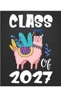 Class of 2027: Llama First Day Of School Notebook - Grow With Me Graduation Journal - First Day Of Kindergarten Gift Notebook (College Ruled 8 x 10, 150 Pages)