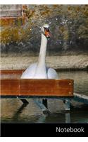 Notebook: Cisne, Cisnes, De Pareja, Descanso Cuaderno / Diario / Libro de escritura / Notas - 6 x 9 pulgadas (15.24 x 22.86 cm), 110 páginas, superficie brill