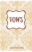 Vows Small Size Blank Journal-Wedding Vow Keepsake-5.5