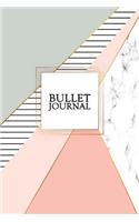 Bullet Journal: Marble + Gold Bullet Journal - 120-Page 1/4 Inch Dot Grid Notebook - 6 X 9 Marble & Gold Perfect Bound Softcover
