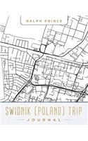 Swidnik (Poland) Trip Journal: Lined Travel Journal/Diary/Notebook with Swidnik (Poland) Map Cover Art