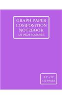 Graph Paper Composition Notebook: Grid Paper Notebook (Large), Quad Ruled 5 Squares Per Inch, Lilac Purple Soft Cover