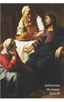 Johannes Vermeer Schrift: Christus in Het Huis Van Martha En Maria - Artistiek Dagboek - Ideaal Voor School, Studie, Recepten of Wachtwoorden - Stijlvol Notitieboek Voor Aant