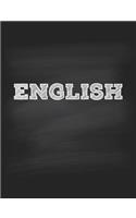 English Notebook College Ruled