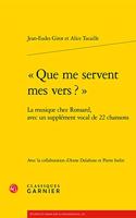 Que Me Servent Mes Vers ?