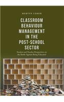 Classroom Behaviour Management in the Post-School Sector