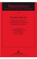 Variatio Delectat: Empirische Evidenzen Und Theoretische Passungen Sprachlicher Variation. Herausgegeben Von Peter Gilles, Joachim Scharloth Und Evelyn Ziegler Fuer Kl