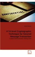 Tri-level Cryptographic Technique for Secured Message Transaction