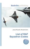 List of RAF Squadron Codes