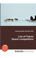 List of Yukon Quest Competitors: (English)