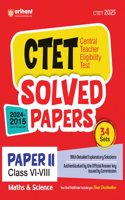 Arihant Solved Papers for CTET 2025 | Success Master CTET Paper II (Class VI-VIII) Maths & Science | 34 Sets with detailed explanatory solutions authenticated by the official answer key issued by Commission
