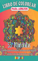 53 mandalas. libro de colorear para adultos: Páginas para Colorear con Hermosas Mandala. Libro para colorear antiestrés