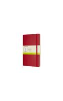 Moleskine Scarlet Red Large Plain Notebook Soft