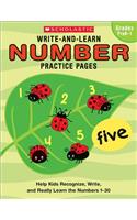 Write-And-Learn Number Practice Pages: Grades Prek-1
