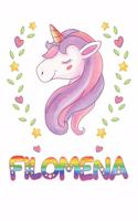 Filomena: Filomena Notebook Journal 6x9 Personalized Gift For Filomena Unicorn Rainbow Colors Lined Paper