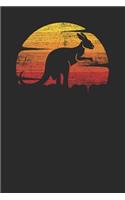 Kangaroo Sunset: Kangaroos Notebook, Blank Lined (6 x 9 - 120 pages) Animal Themed Notebook for Daily Journal, Diary, and Gift