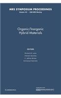 Organic/Inorganic Hybrid Materials: Volume 519