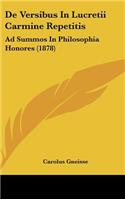 de Versibus in Lucretii Carmine Repetitis