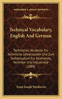 Technical Vocabulary, English and German