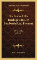 Bestand Des Reichsguts In Der Lombardei Und Piemont