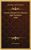 German Selections For Advanced Sight Translation (1898)