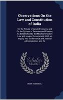 Observations On the Law and Constitution of India