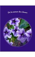 De la nature des choses