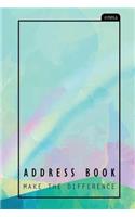 Address Book: Pastel Over the Rainbow Address Book with Pocket Size: Address, Phone, Email, Emergency Contact