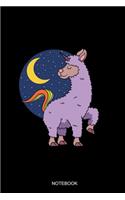 Notebook: Blank Lined Journal 6x9 - Alpaca Llama Lover Notebook I Pet Lover Gift for First Day At School I Enrollment I Kindergarten