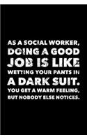 As A Social Worker Doing A Good Job: Blank Lined Journal To Write In Funny Social Worker Gifts