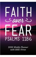 2020 Weekly Planner With Bible Verses Faith Over Fear