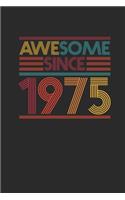 Awesome Since 1975: Graph Paper Notebook / Journal (6" X 9" - 5 Squares per inch - 120 Pages) - Birthday Gift Idea