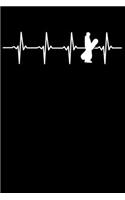 Snowboarder Notebook: Snowboard Heartbeat 6 x 9 Dotted Dot Grid Journal Gift for Snowboarders And Snowboarding Lovers (108 Pages)