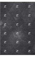 2020 Weekly Planner Monogram Z Pattern Monogram Z Chalkboard 134 Pages