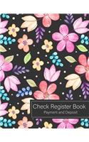 Check Register book Payment and Deposit