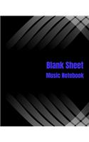 Blank Sheet Music Notebook: Music Manuscript Paper / Blank Music Sheets / Staff Paper / Notebook for Musicians (8" x 10" - 100 Pages) - 12 Stave