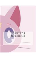 Sophie's Notebook: Notebook Large Size 8.5" x 11" Ruled 150 Pages 21.59cm x 27.94cm