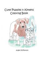 Cute Puppies & Kittens Coloring Book