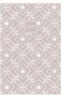 2019: Diary Planner Journal Wo2p Week on 2 Pages Horizontal Layout White Mandala Pattern Design